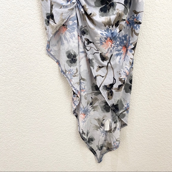 Rhapsodielle Asymmetrical Floral Surplice Dress M - Picture 11 of 14